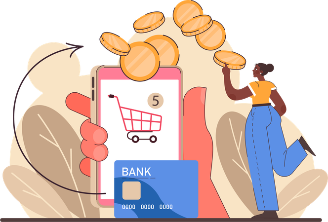 Online shopping reward  Illustration