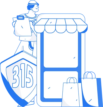 Online shopping rights under 315  Illustration