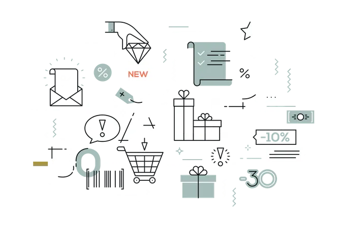 Modern Vector Illustration Concepts Of Word Sale Thin Line Flat Design Banner For Website Mobile Apps Easy To Use And Highly Customizable 일러스트레이션