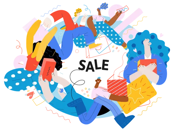 Online shopping sale  Illustration