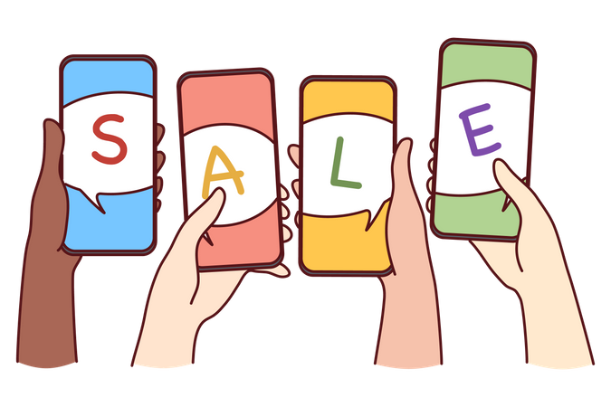 Online shopping sale  Illustration