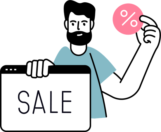 Online shopping sale  Illustration