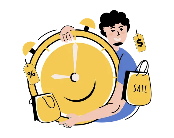 Online shopping sale  Illustration