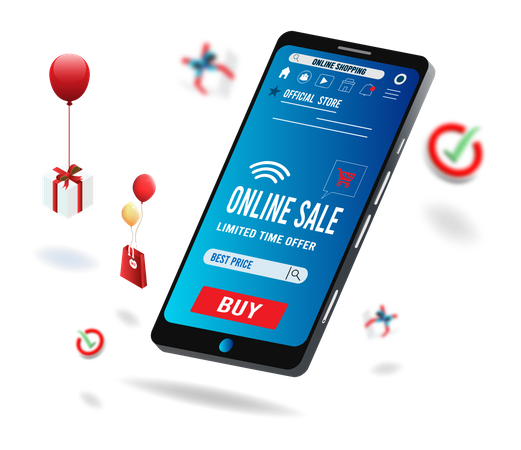 Online shopping sale  Illustration