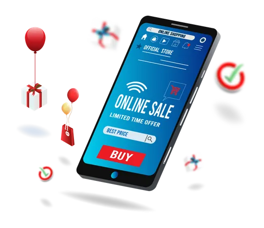 Online shopping sale  Illustration