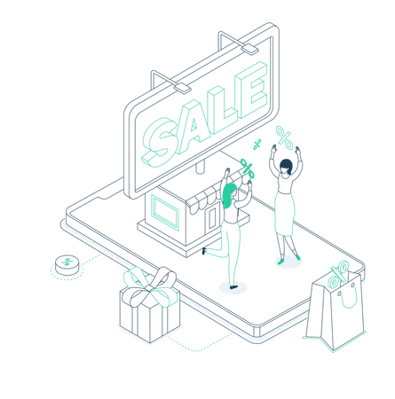 Online shopping sale  Illustration