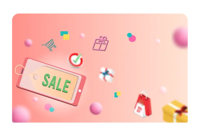 Online shopping sale offer  Illustration