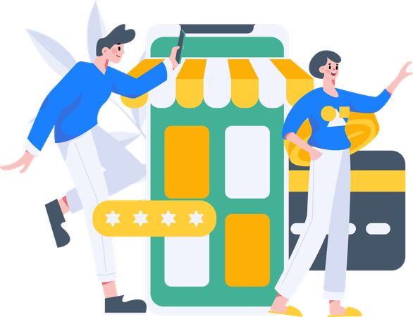 Online shopping Security  Illustration