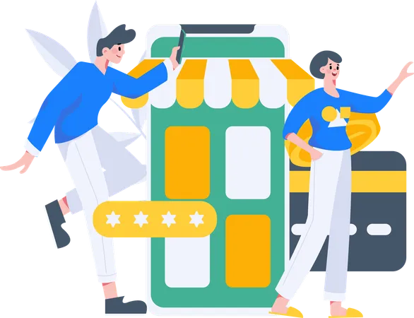 Online shopping Security  Illustration