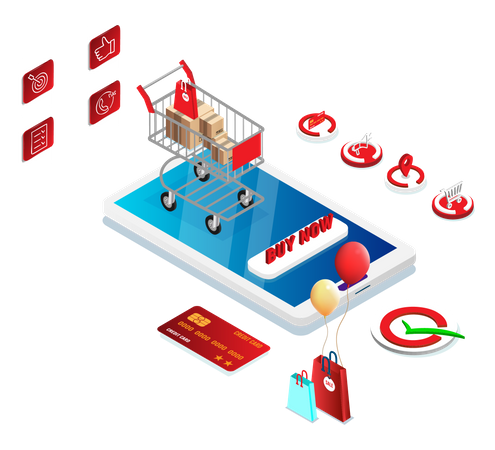 Online shopping service  Illustration