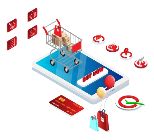 Online-Shopping-Service  Illustration