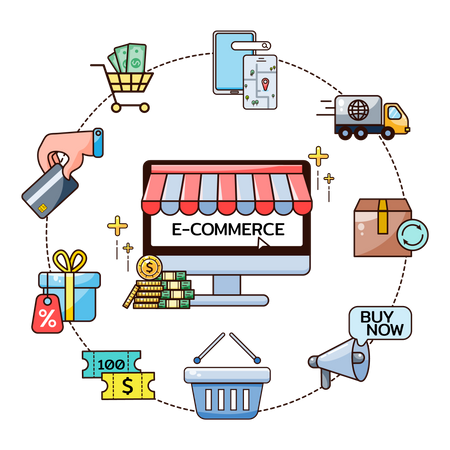 Online Shopping service  Illustration