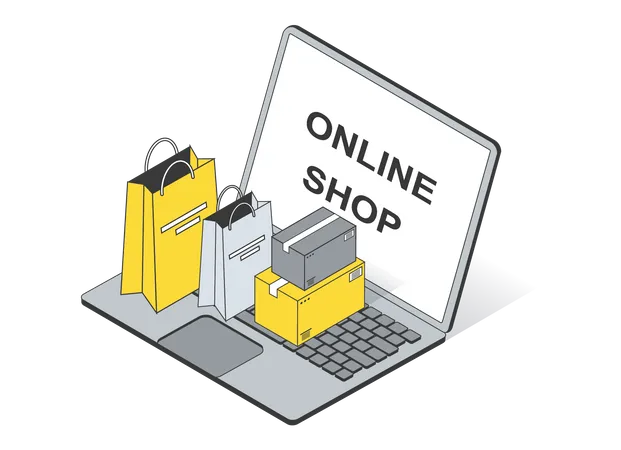 Online-Einkaufsshop  Illustration