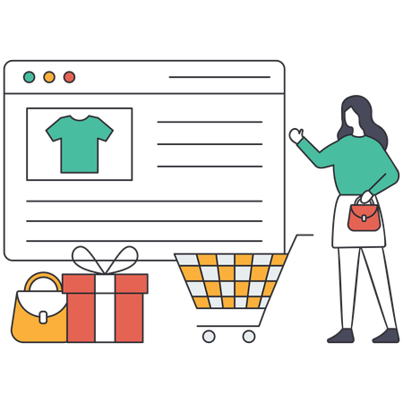 Online Shopping Site  Illustration