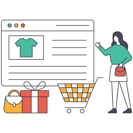 Online Shopping Site  Illustration