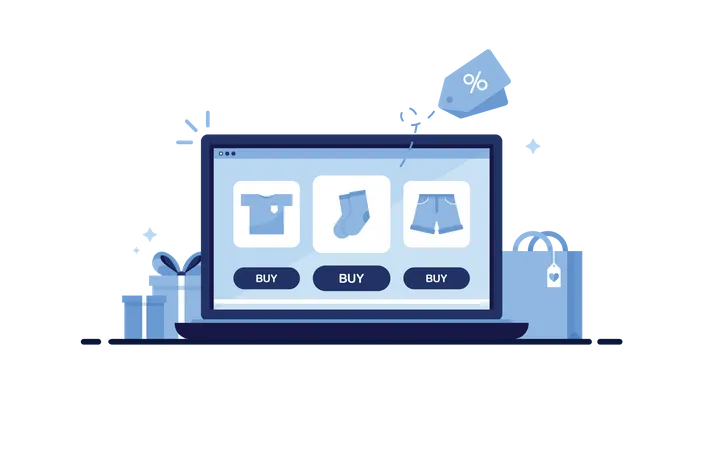 Online Shopping Site Illustration