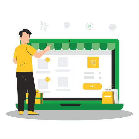 Online shopping site  Illustration