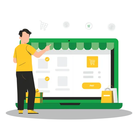 Online shopping site  Illustration