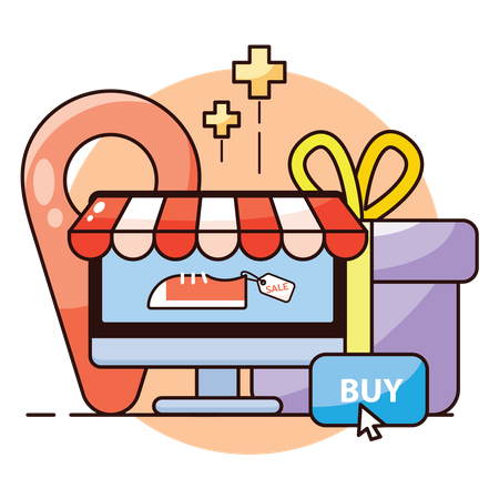 Online Shopping Site  Illustration