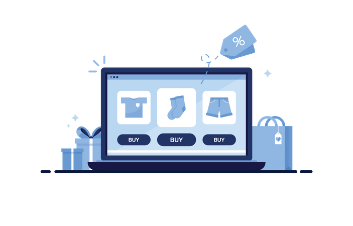 Online Shopping Site  Illustration