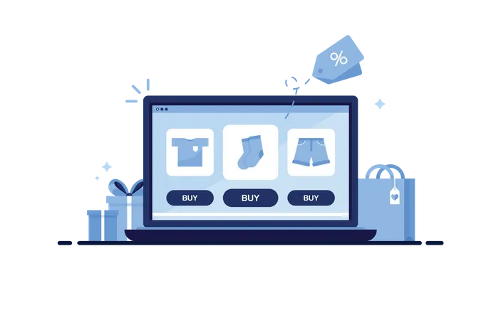 Online Shopping Site  Illustration