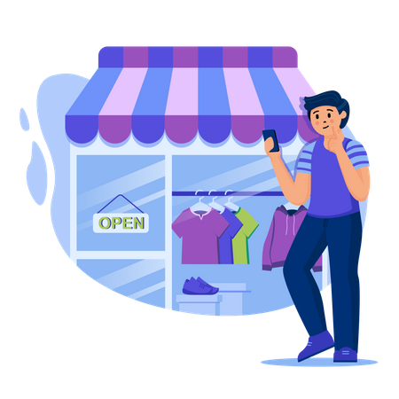 Online shopping store  Illustration