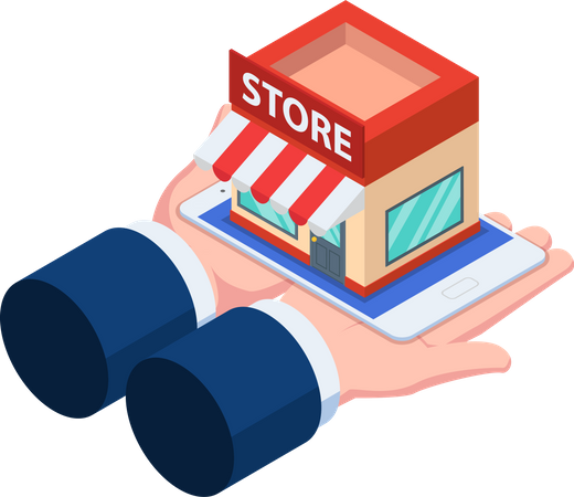 Online shopping store Illustration
