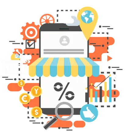 Online Shopping Store  Illustration