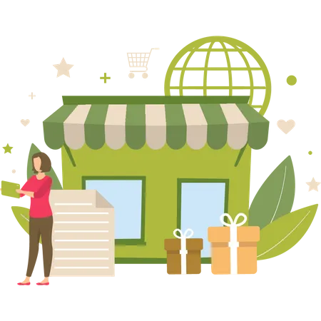 Online Shopping Store  Illustration