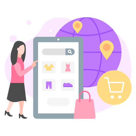 Online Shopping Store  Illustration