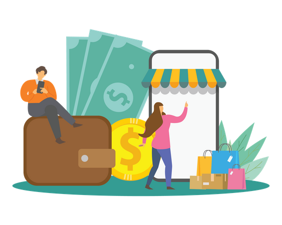 Online Shopping Store  Illustration