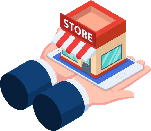 Online shopping store  Illustration