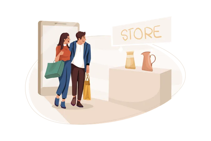 Online Shopping Store  Illustration