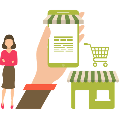 Online shopping store  Illustration