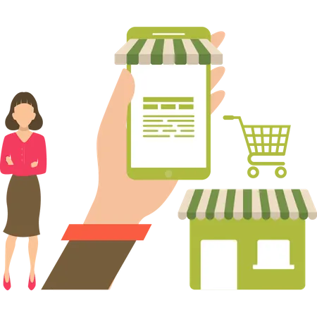 Online shopping store  Illustration