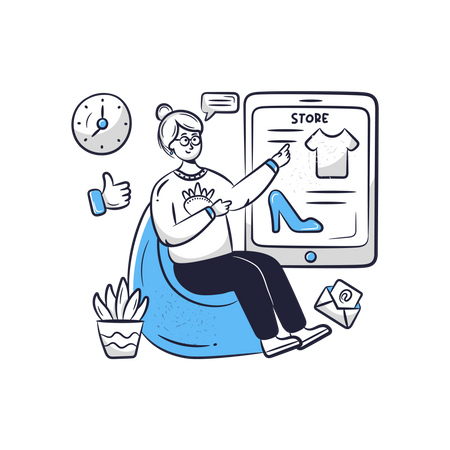 Online Shopping Store  Illustration