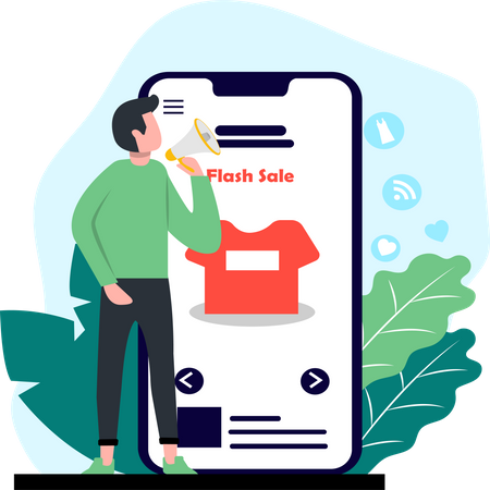 Online-Shopping-Verkauf  Illustration