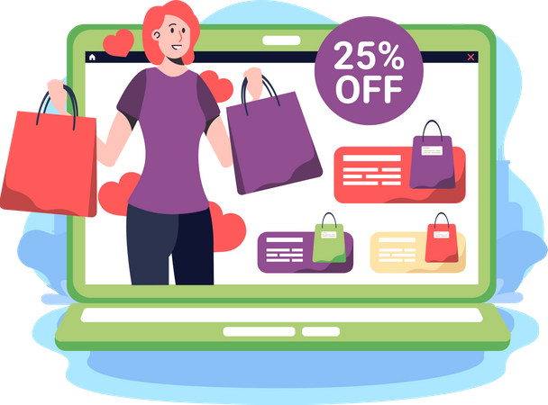 Online-Shopping-Website  Illustration