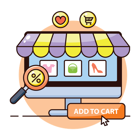 Online Shopping Website Illustration