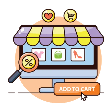Online Shopping Website Illustration