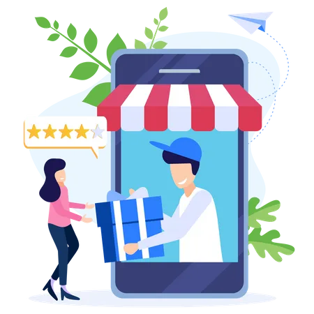 Illustration Vector Graphic Cartoon Character Of Ecommerce And Shopping イラスト