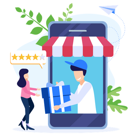 Online Shopping Website  Illustration