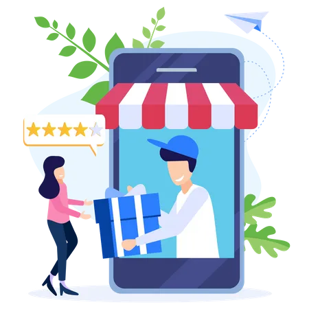 Online Shopping Website  Illustration