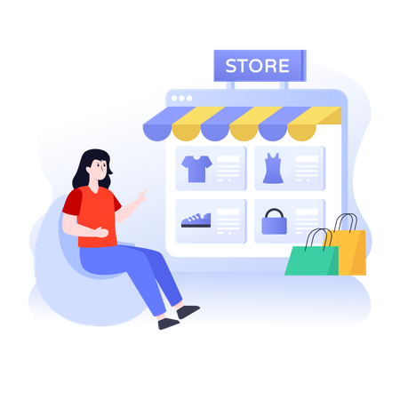 Online shopping website  Illustration