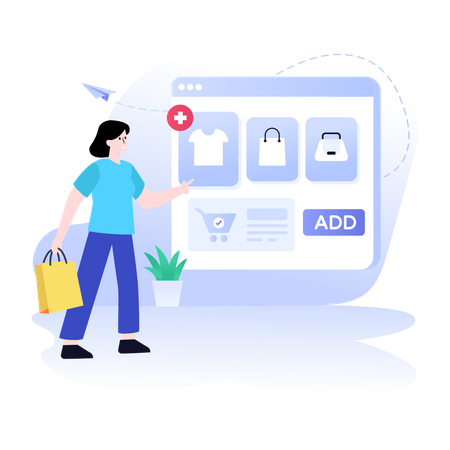 Online shopping website  Illustration