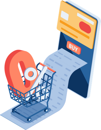 Online Shopping with Zero Percent Interest Installment Payments  Illustration