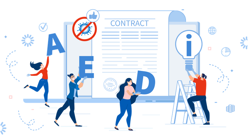 Online Smart Contract Illustration
