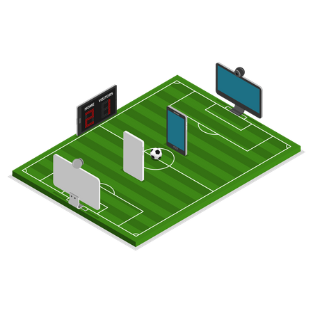 Online Soccer  Illustration