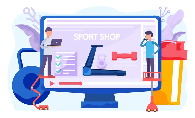 Online sport shop Illustration