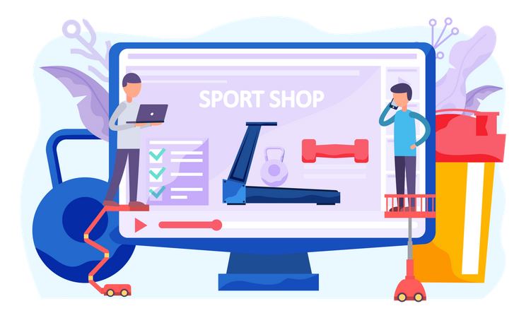 Online sport shop  Illustration